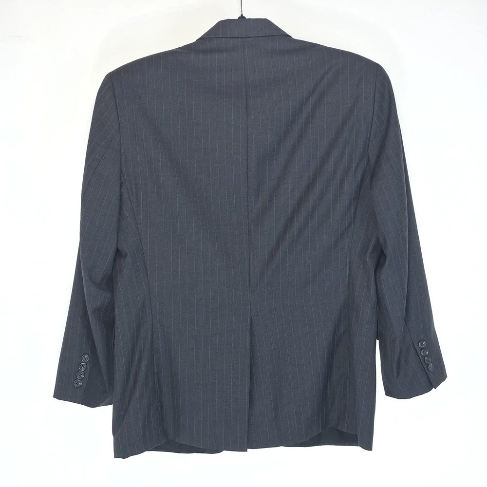 Lauren Ralph Lauren Suit Jacket Mens‎ 42R Gray Pinstripe Wool Notch Lapel Canada